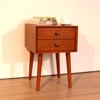 Racxily 2-Drawer Nightstand, Seadrifte Storage Side Table with Small Design - 4 of 4