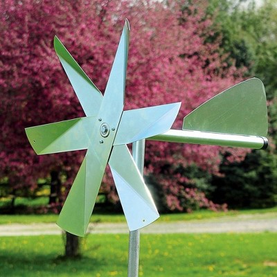 Zinc-Plated Steel Mole Chasing Windmill Deterrent