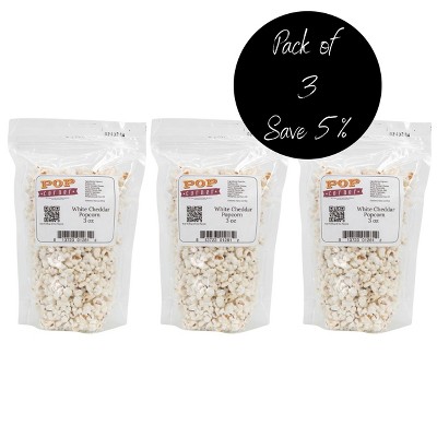 Pop Corner 3 oz White Cheddar Popcorn - Pack of 3