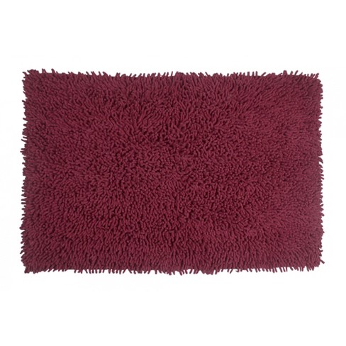 Home Weavers Inc Radiant Collection Red Cotton 2 Piece Bath Rug Set