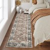 Acekool Vintage Area Rug, Washable Soft Low Pile Non Slip Carpet for Bedroom Living Room, Easy Care Retro Indoor Decor - 2 of 4