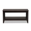 Elada Wenge Wood Coffee Table Dark Brown - Baxton Studio: Lower Shelf, Elegant Tapered Legs, Modern Design - 2 of 4