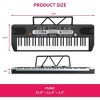 SUGIFT 61-Key Beginners Electronic Keyboard Piano Set w/ LCD Screen, Lighted Keys, Teaching Modes - 3 of 4