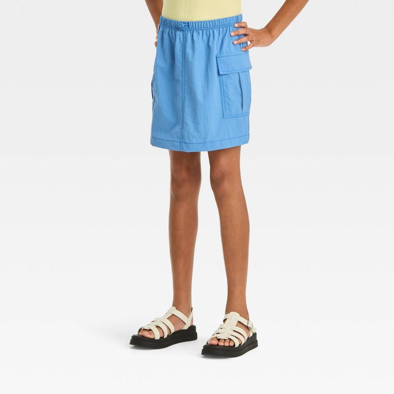 Girls' Cargo Pocket Nylon Utility Skirt - art class™, 1 of 8