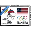 Trends International Team USA x Peanuts – Snoopy Olympic Figure Skating Framed Wall Poster Prints - 3 of 4