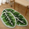 Zarkea™ Microfiber Green Botanical Design Rug,Washable Anti-Slip Mat for Indoor/Outdoor & Pet-Friendly Use - 4 of 4