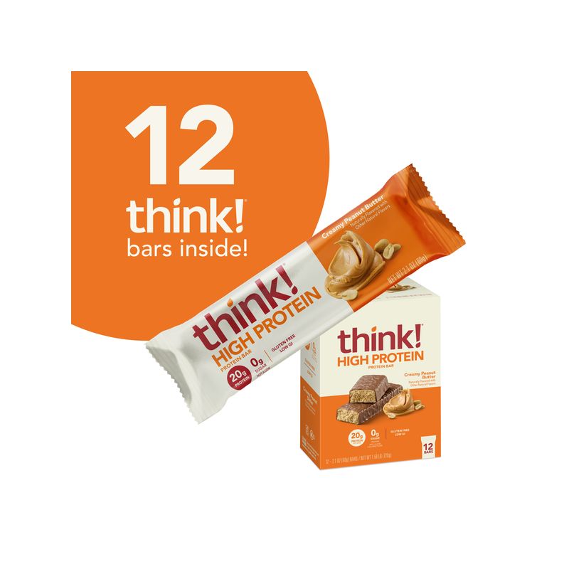 think! High Protein Creamy Peanut Butter Bars, 6 of 14