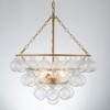 Rennnsan Talvyn 22" W 4 - Light Tiered Bubble Textured Glass Modern Glam Dimmable Chandelier in Gold - 3 of 4