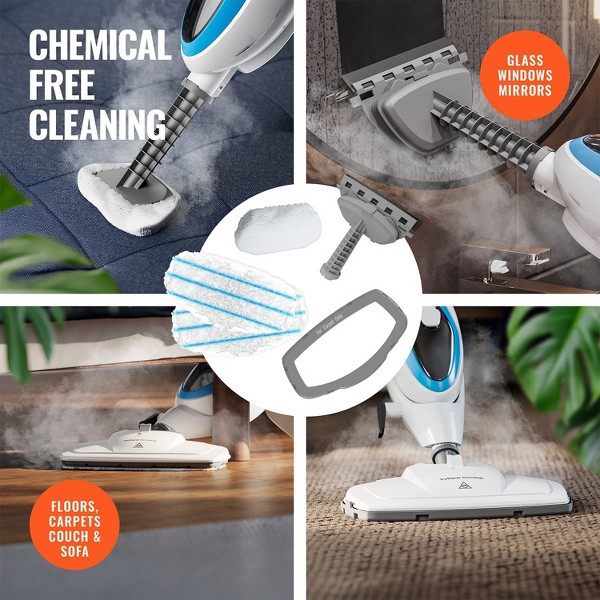 PurSteam Vaporeador 10-en-1, Limpiador de Pisos con Limpiador de Mano Desmontable para Azulejos, Pisos de Madera 7