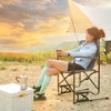 Sevobal Outdoor Portable Chairs Freestyle Rocker Camping Chair with Durable Armrests and Drink Holder for Patio and Backyard, Gray, 36.02"*4.92"*25.2" - 2 of 4