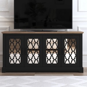 Galano Heron 59.1 in. 4 Door TV Stand Fits TV's up to 65 in. in Dusty Gray Oak, Ivory, Ivory with Knotty Oak, Black with Knotty Oak - 1 of 4
