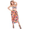 LA LEELA Women's Summer Beach Wrap Bikini Wraps Sarong Coverup Skirt Bathing suit Swimwear Swimsuit Coverup for Women One Size Multicolored, Floral - 3 of 4