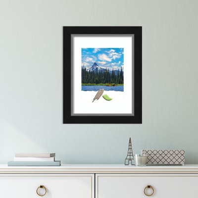 Eva Black and Silver Narrow 11x14 Wood Wall Frame