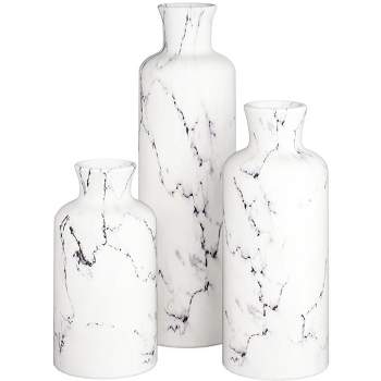 Creative Scents White Marble Vase Set