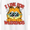 Women's - Garfield - I Live For Weekends Short Sleeve Graphic T-Shirt - 2 of 4
