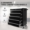 Tool Cart With 7 Organizer Tray Divider Set & Wheels, Large Rolling Tool Box Organizer For Garage, Workshop, Home Crafts - 4 of 4