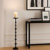 Tall Decorative Metal Floor Candle Holder - Modern Pillar Candle Stand for Home or Event Centerpieces for Console Tables - 36", Black - 2 of 4