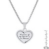 Steeltime 24" Stainless Steel " A Piece Of My Heart Is In Heaven" Heart Pendant Necklace - 3 of 4