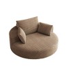 TiramisuBest 55''L Corduroy Chenille Foam Single Swivel Chair, Fluffy Modern Sleeper, 360 Degree Swivel Chair for Living Room, Bedroom - 4 of 4