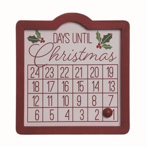 Transpac Wood 11.75 in. Multicolor Days Until Christmas Grid Countdown - 1 of 2