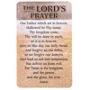 Dicksons KJV of The Lords Prayer, Tan/White 3.8 x 2.5 Inch Laminated Cardstock Pocket Card Bookmark; Pack of 12 - 2 of 2