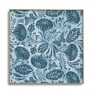 Heather Dutton Arabella Washed Indigo Metal Framed Art Print - Deny Desings - 1 of 3