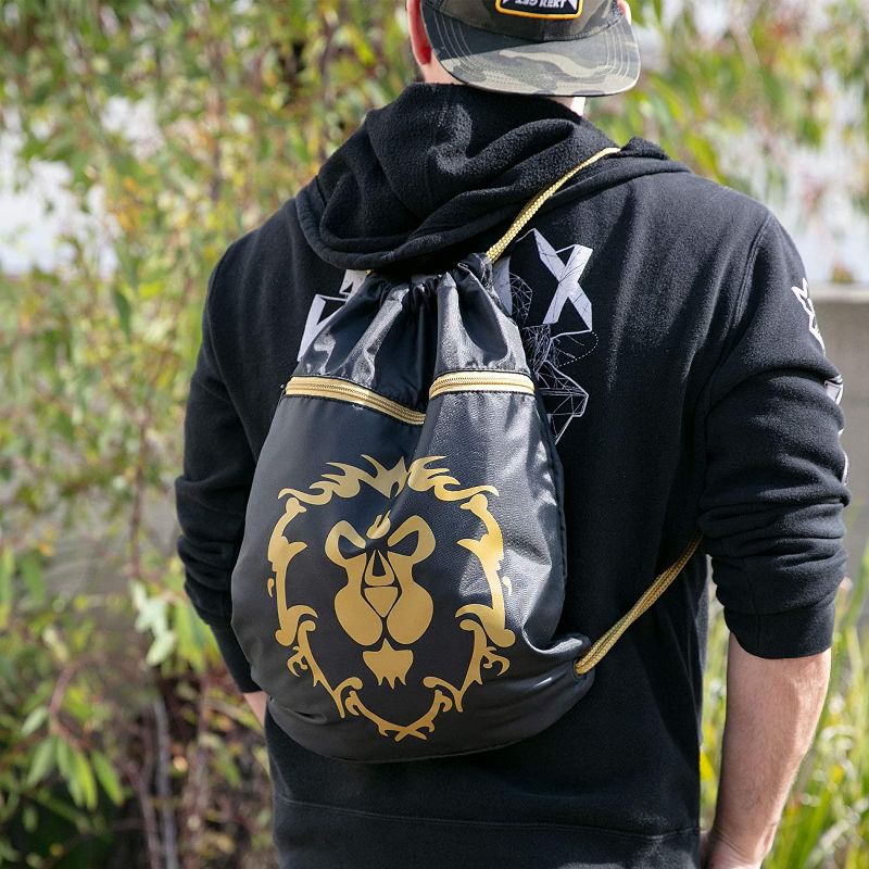 JINX Inc. World of Warcraft Alliance Loot Bag 14 x 19 Inch Drawstring Cinch Backpack, 3 of 4