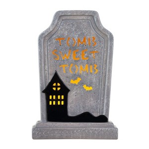 Mr. Halloween 10" Ceramic LED Tombstone Halloween Decoration - 1 of 4
