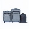 Dexmalle two-piece suitcase set with Oxford cloth gray backpack - 2 of 4