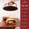 Cuisinel Grill Press - Cast Iron Burger Press for Bacon, Steak and Smashed Hamburgers - 7.5" Round Pre-Seasoned 4-lb Weight. - 2 of 4
