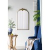 Vynxaria 24"x42" Gold Arched Wall Mirror - Elegant Framed Living Room & Bedroom Decor - 2 of 4
