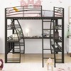 Streamdale Full Size Loft Bed with Shelves, L-Shaped Desk & Charging Ports - 2 of 4