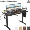RISOKEYS 48 inch Computer Desk - Adjustable Desk with Spacious Desktop,Headphone Hook for Home Office & Office, Easy to Use - 3 of 4