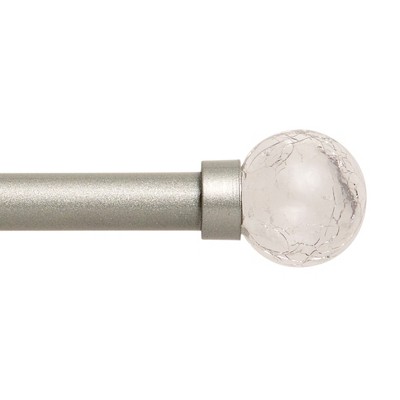 Clear Crackle 1 2 Petite Caf Decorative Window Curtain Rod