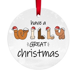 Gifts for Christmas, Funny Christmas Ornament Ceramic 2-Side Printed - 1 of 4