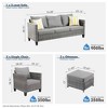 Ovios Tampa 5pc Wicker Outdoor Patio Furniture Conversation Sofa Set with Cushions - 4 of 4