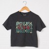 Jingle Bell Rock Stacked Stars - Womens Boxy Crop Top - 3 of 3