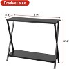 2-Tier Narrow Console Table, Small Entryway Table, Thin Entrance Sofa Table, Side Table for Behind Couch or Wall, Kitchen Counter - 3 of 4