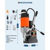 Mag Drill Press, 1650W 1.57 in Boring Diameter, 2922Lbf Power Portable Magnetic Drill, 810 PRM, Electric Drilling Machine for Metal Surface - 2 of 4