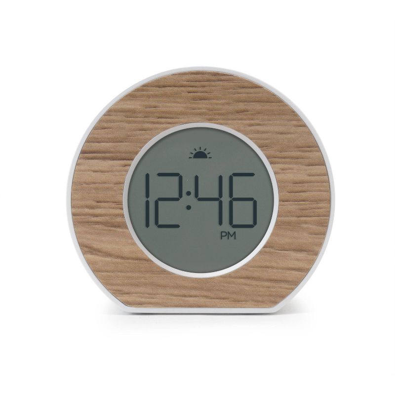 Wood Toc Round Alarm Table Clock - Capello, 1 of 8