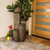 43" Resin Pottery Fountain with LED Lights & Pump - Alpine Corporation: Weatherproof, Rust-Resistant - 2 of 4