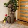 43" Indoor/Outdoor Pottery Fountain with Replaceable LED Lights Brown - Alpine Corporation - image 2 of 3