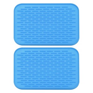 Unique Bargains Dish Drying Mat Set Under Sink Drain Pad Heat Resistant for Kitchen - 1 of 4