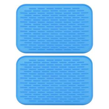 4 Pack Kitchen Sink Mat Non-Slip Drain Pad Protector Rubber Durable 10 x 12