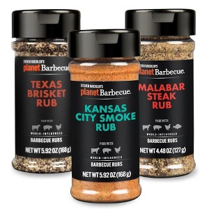 Steven Raichlen's New Planet Barbecue Gourmet Steak Rub Seasonings Set (3 Pack) - BBQ Spices w USA Inspired Flavors, Grill Essentials- Made in the USA - 1 of 4