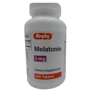 Rugby Melatonin 3mg Tablets, 500 Count - 1 of 2