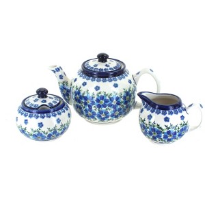 Blue Rose Polish Pottery 5960 Zaklady 3 PC Tea Set - 1 of 1