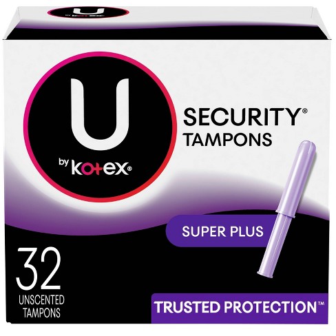 U By Kotex Security Tampons Super Plus Unscented 32ct Target