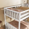 Okak Twin Over Twin Rubber Wood Bunk Bed with Drawers Loft Bunk Bed with Ladder & Safety Guardrail for Teens, Convertible into 2 Twin Beds, White - 4 of 4