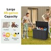 Sersper 45 Gal Outdoor Resin Deck Box and Bench, Multipurpose Storage Container for Patio and Garden - 4 of 4